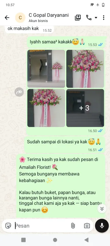 Pengiriman Karangan Bunga Karang Sari